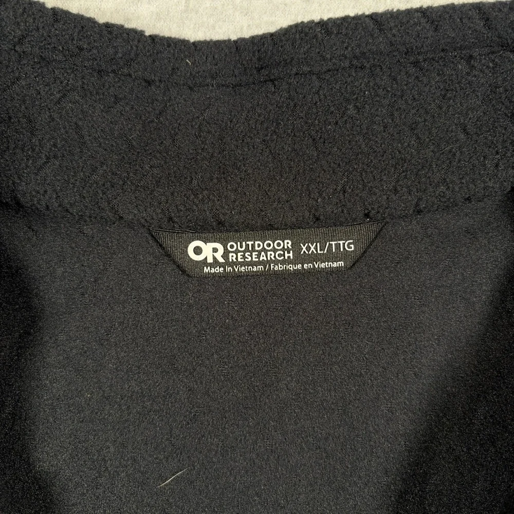 Outdoor Research Trail Mix XT Fleece Half Zip Mens 2XL Black ActiveTemp 322525